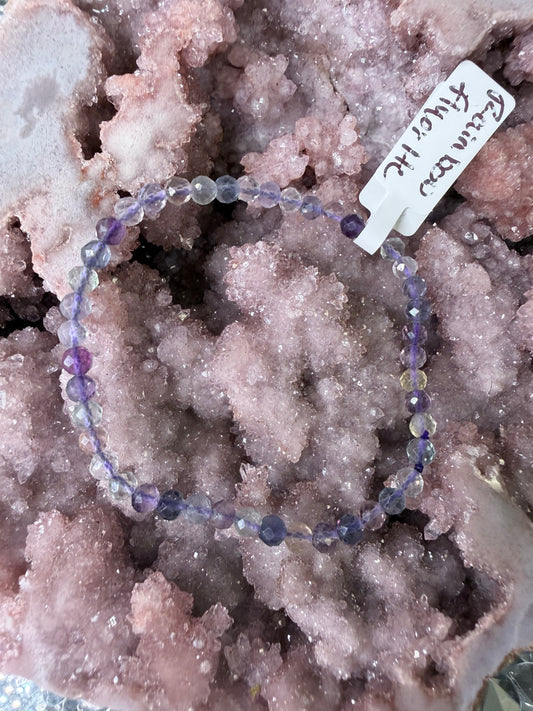 Rainbow Fluorite Faceted Bracelet