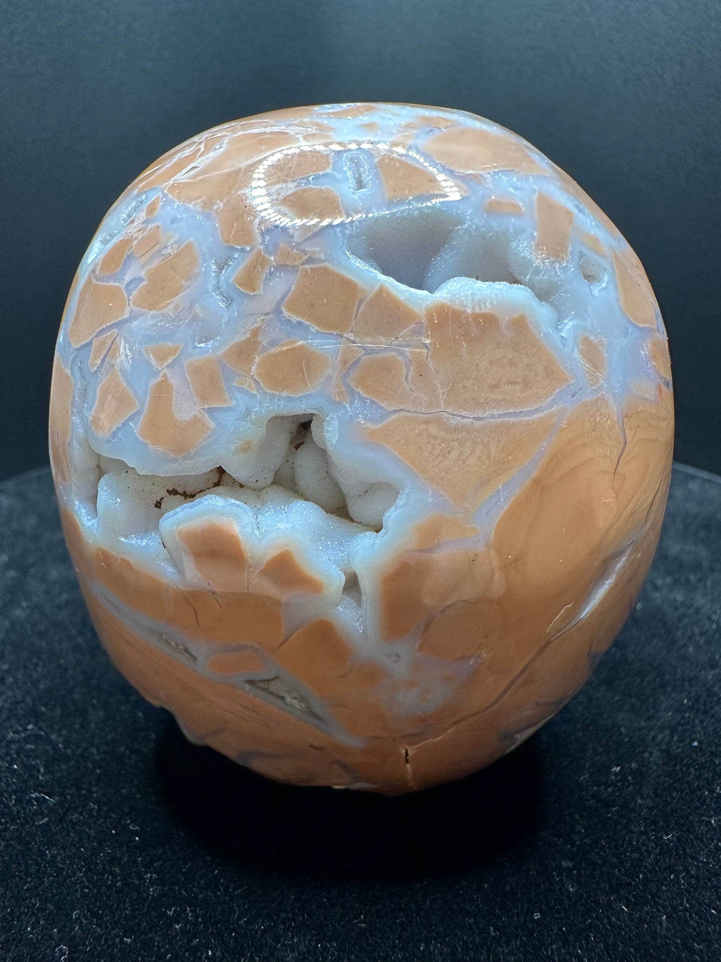Cotton Candy Agate Skull