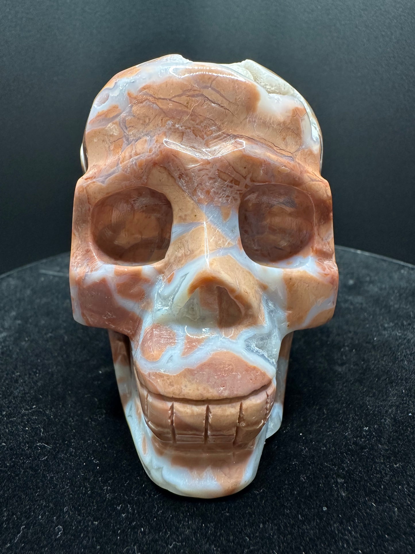 Cotton Candy Agate Skull