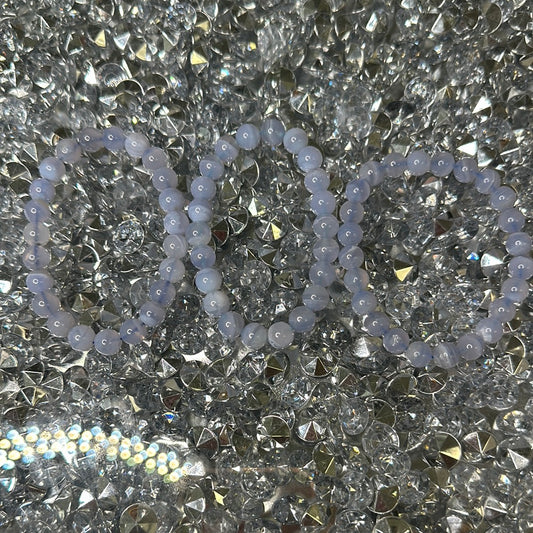 Blue Lace Beaded Bracelet-encourages calmness, communication, promotes grace & confidence.