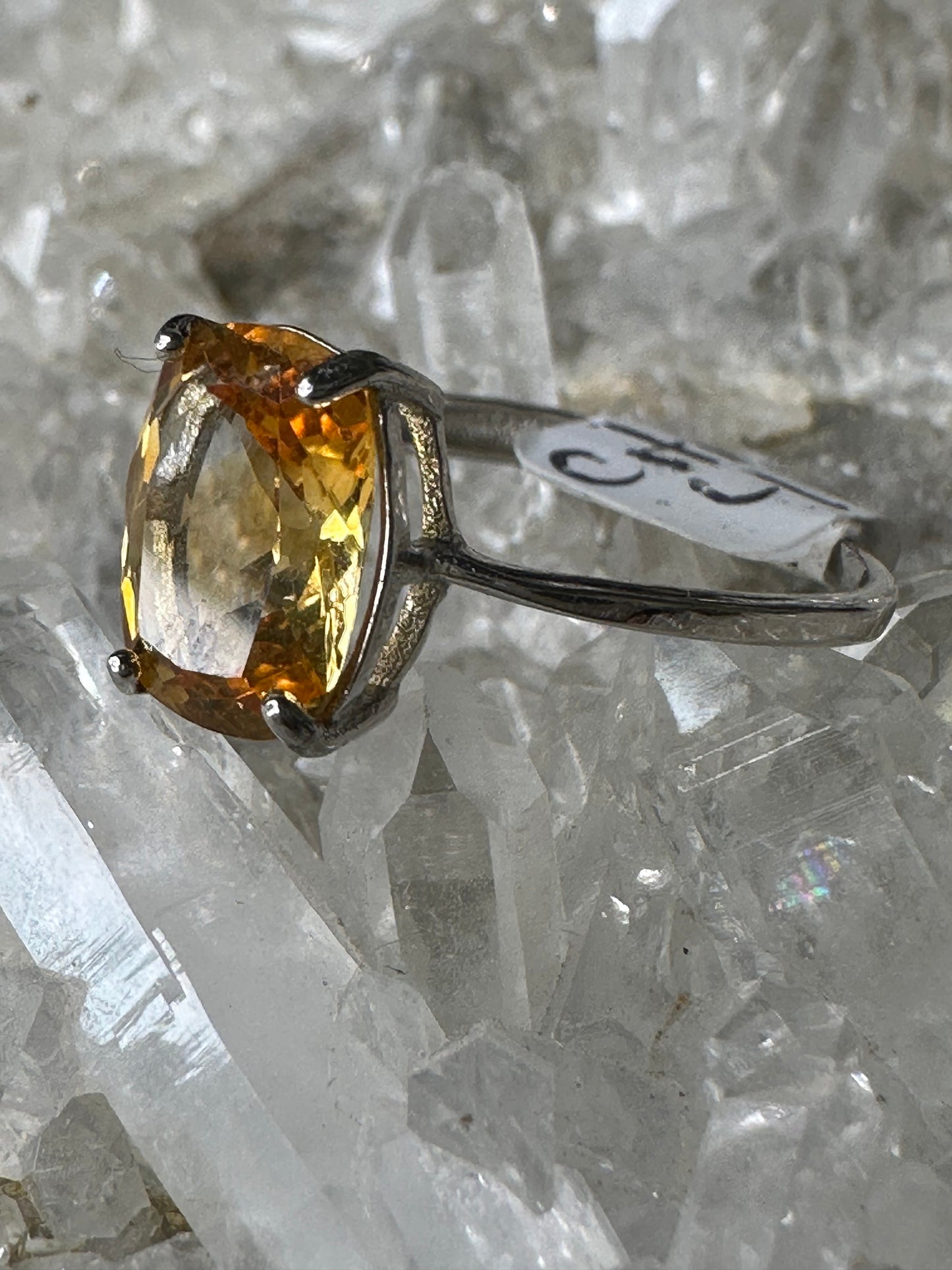 Citrine 925 Sterling Sliver Ring
