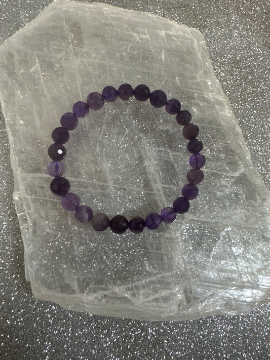 Amethyst Faceted Bracelet