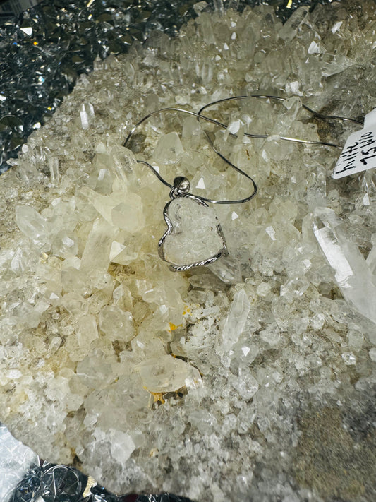 Hyalite opal sterling silver pendant and necklace