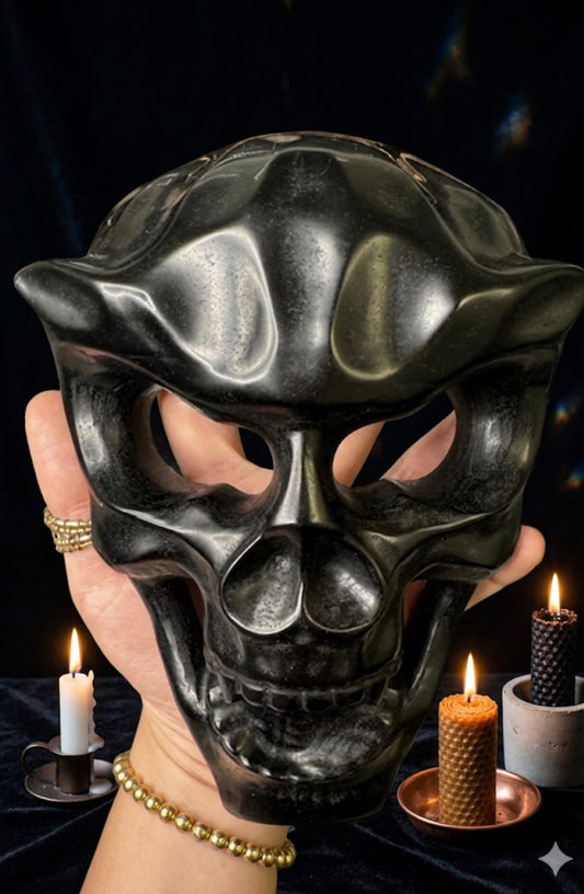 Black obsidian mask