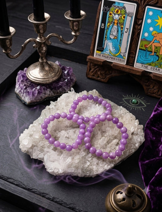 Kunzite Beaded Bracelet 10mm