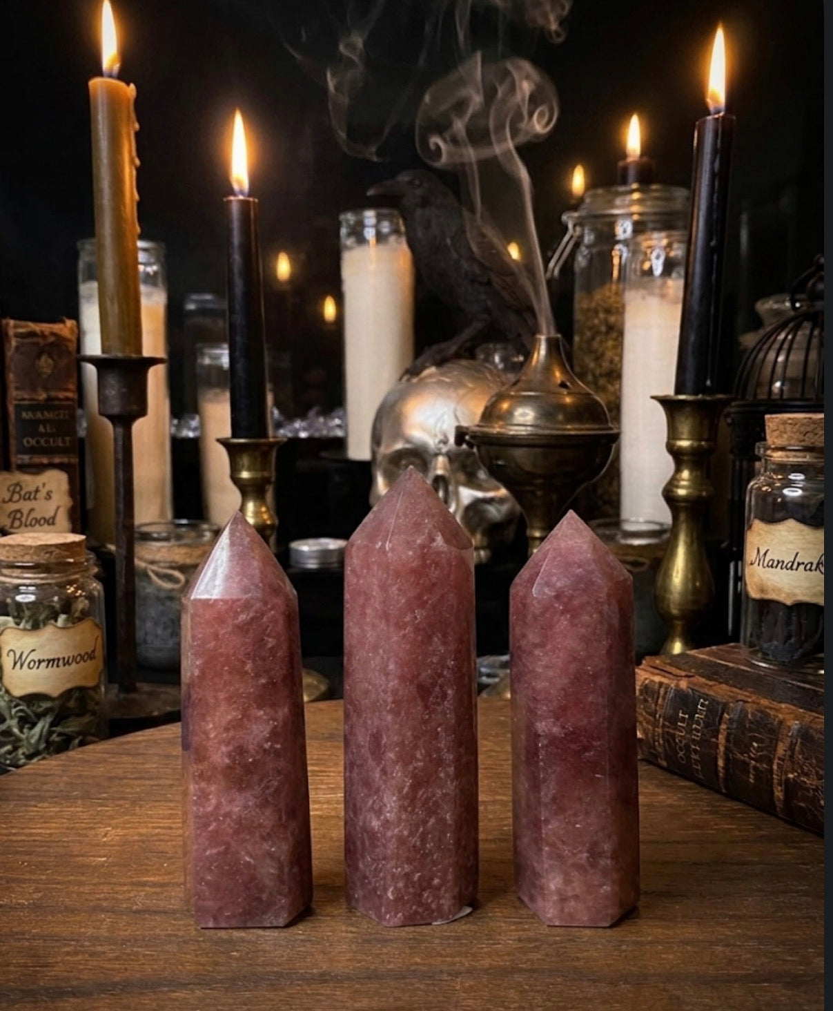 Intuitively Chosen Strawberry Quartz Point