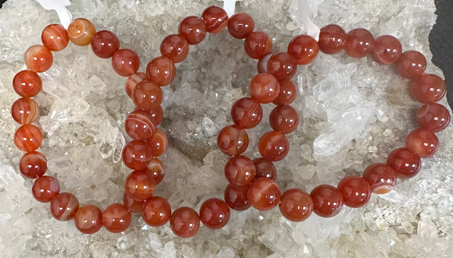 Carnealian Beaded Bracelet