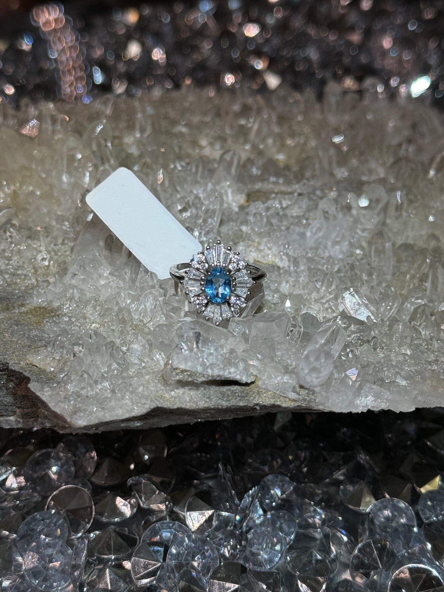 Topaz 925 sterling silver adjustable band