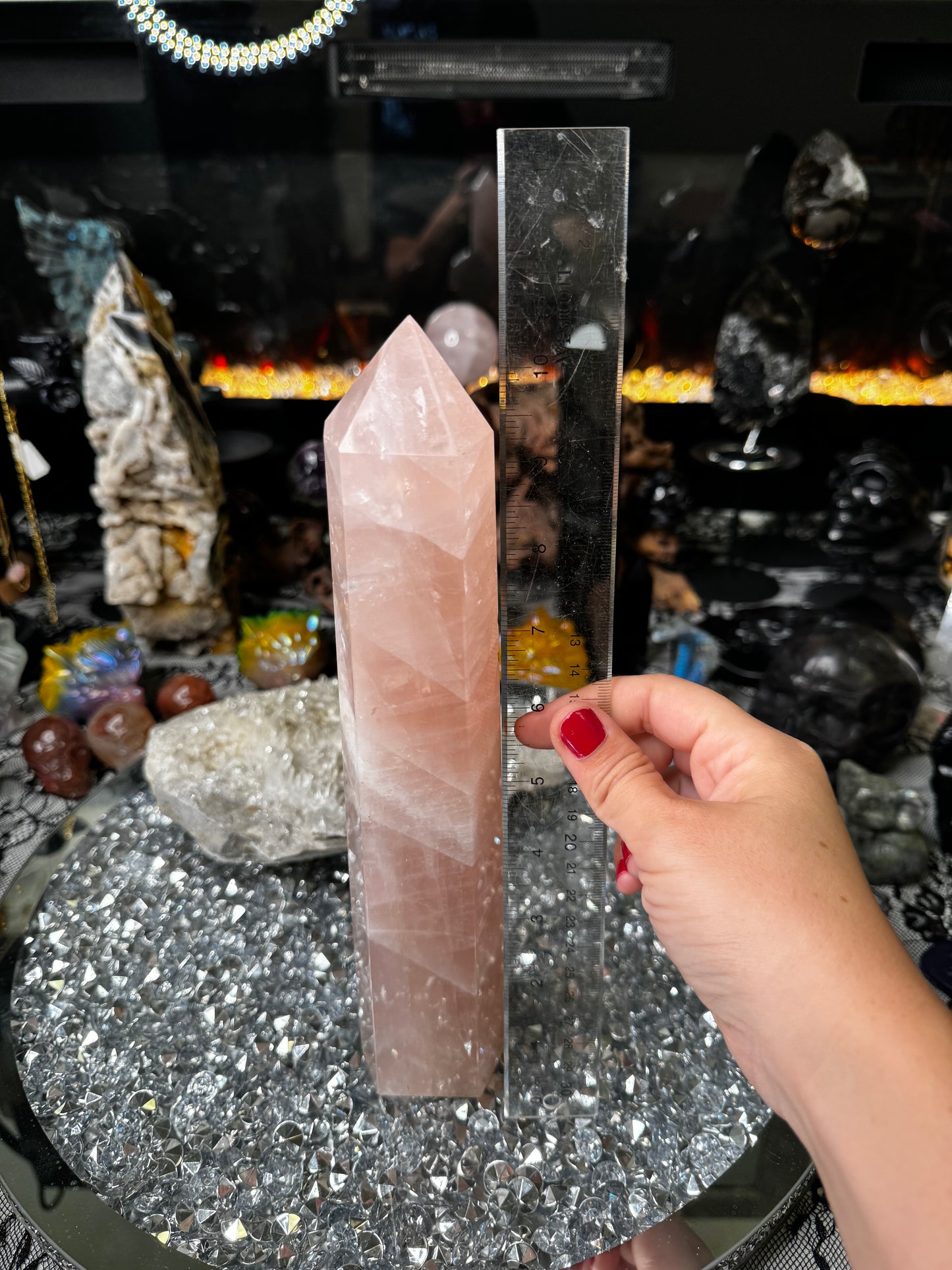 Rose quartz tower