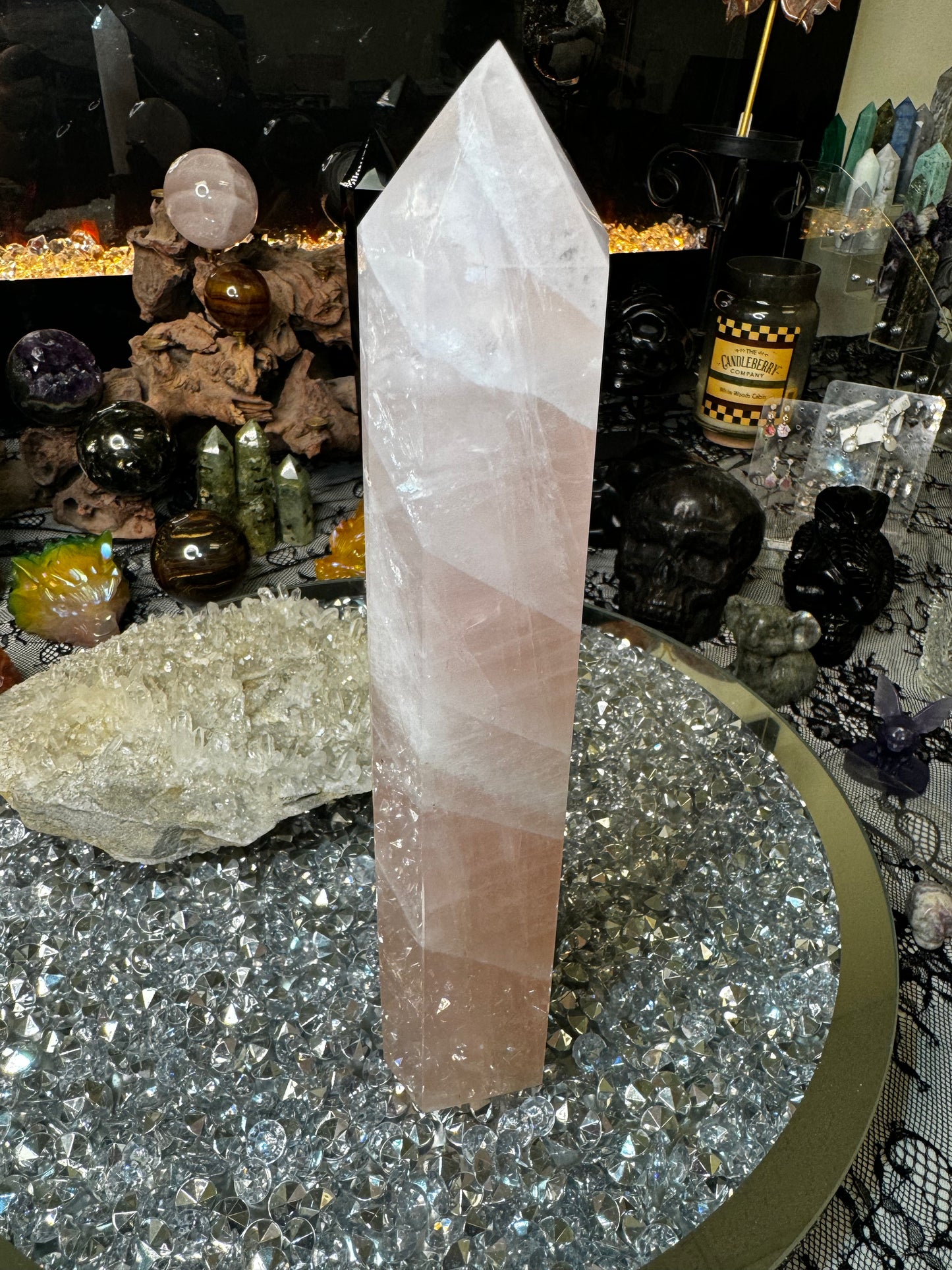Rose quartz tower