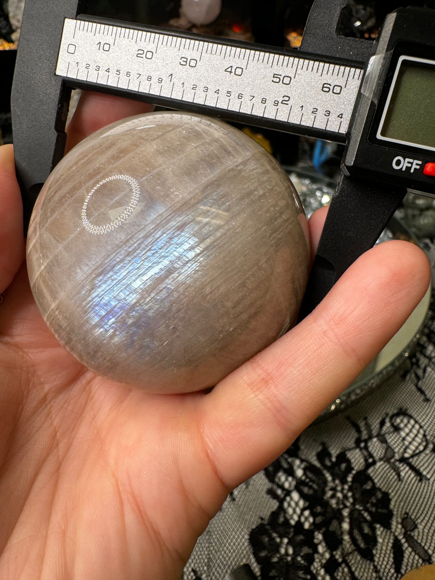 Sunstone moonstone sphere