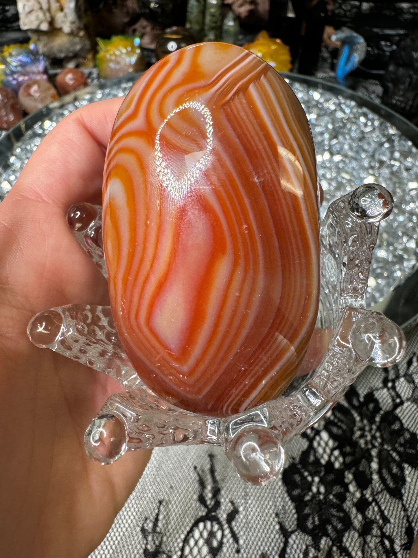 Sardonyx palm stone intuitively chosen