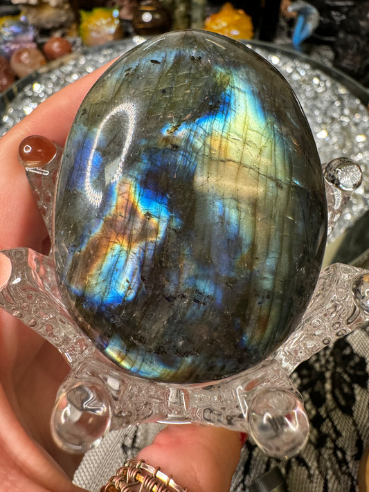 Labradorite palm stone intuitively chosen