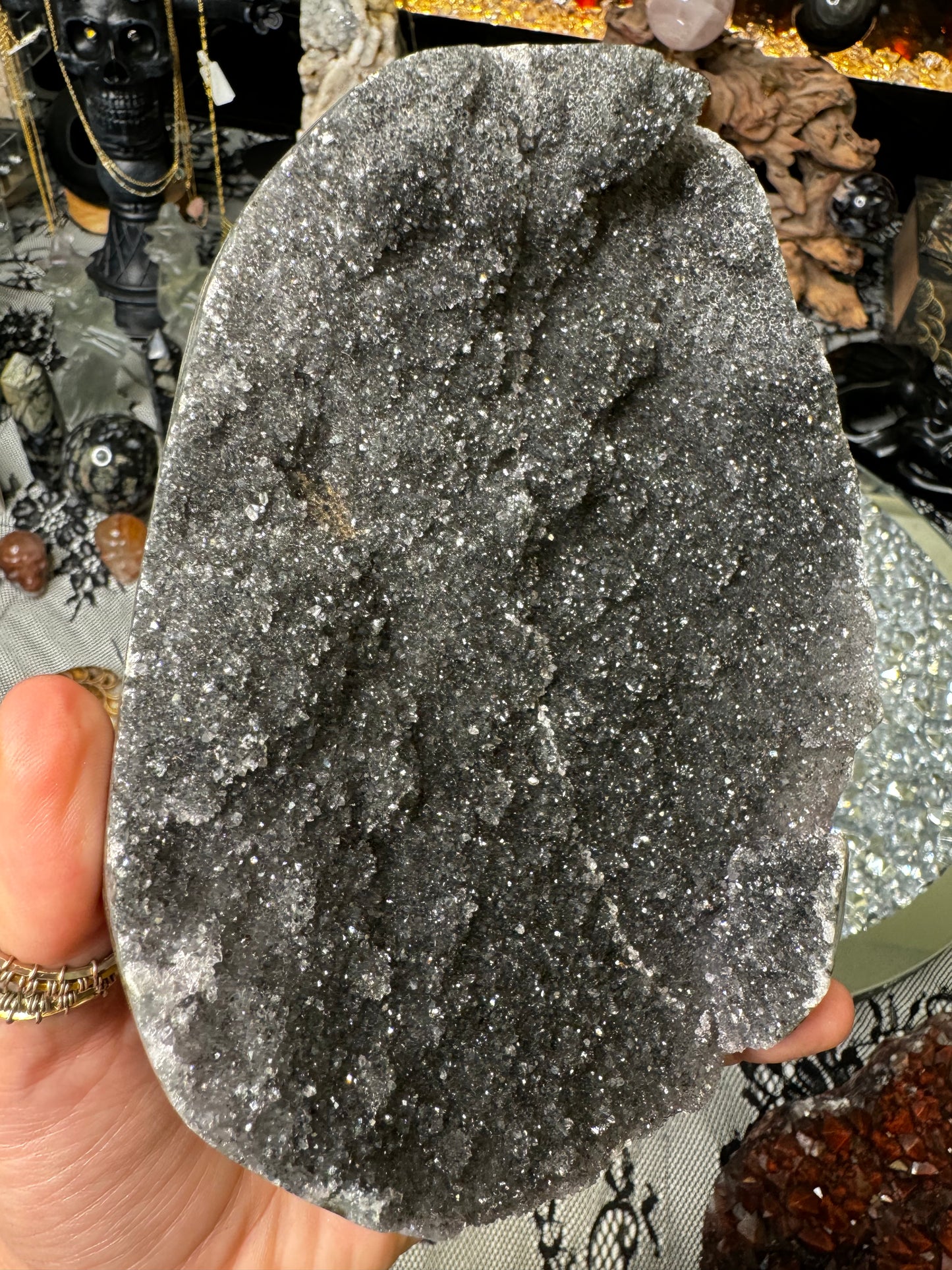 Black amethyst raw