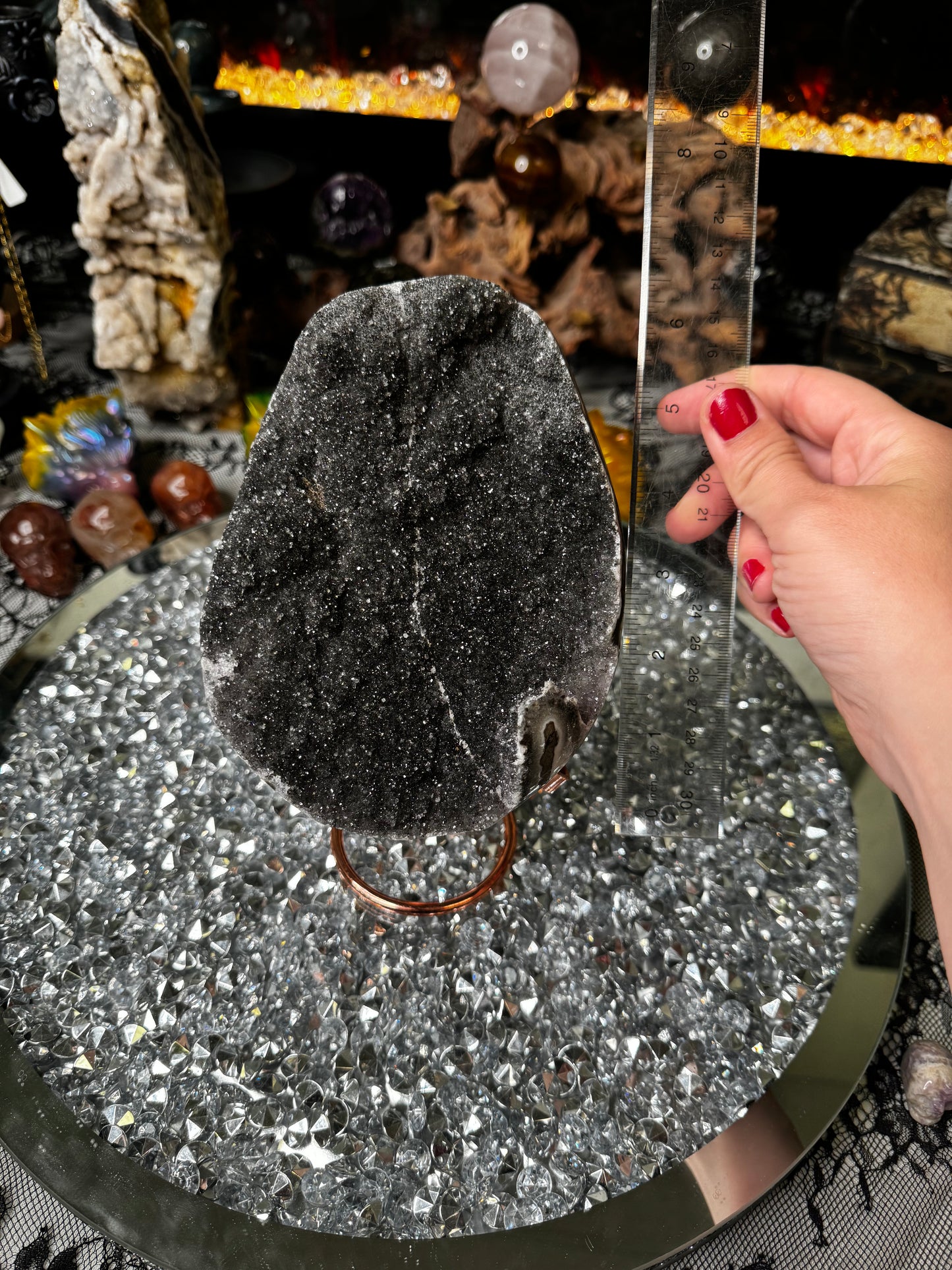 Black amethyst raw