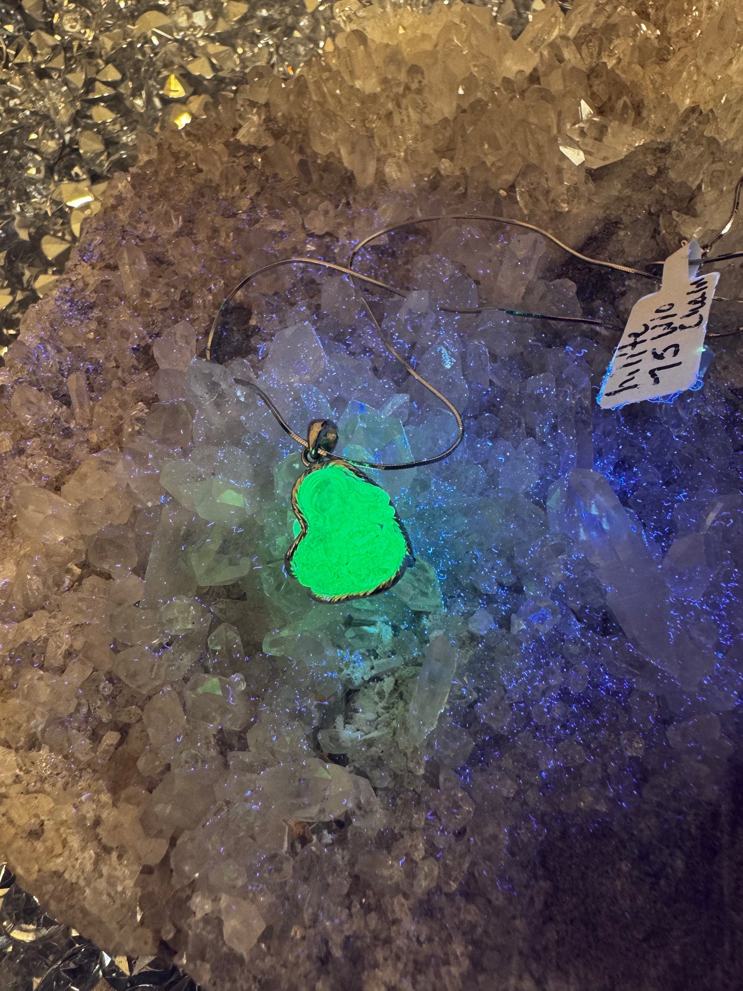 Hyalite opal sterling silver pendant and necklace