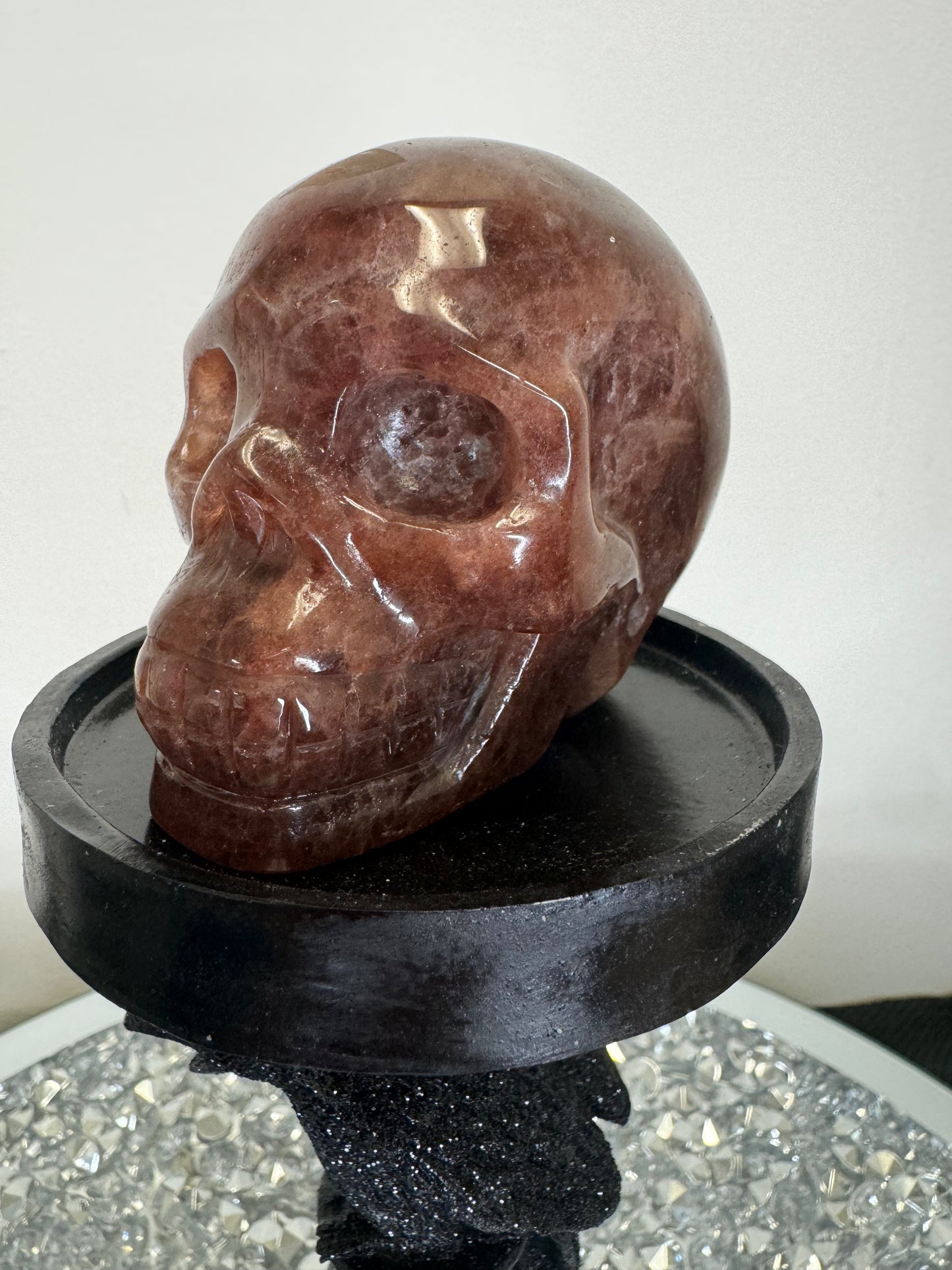 Strawberry Quartz skull