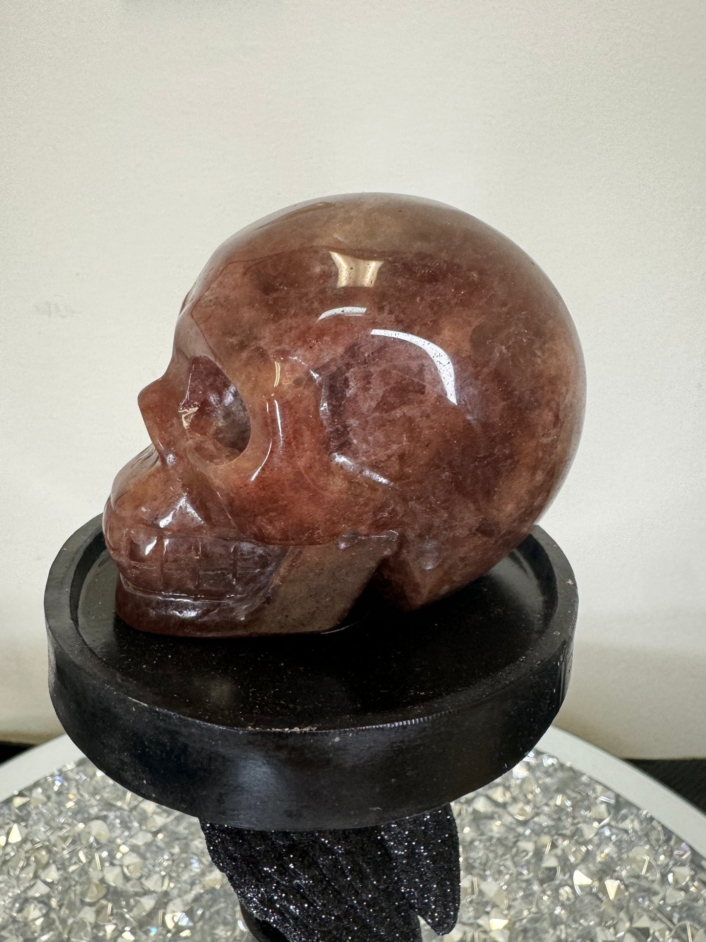 Strawberry Quartz skull