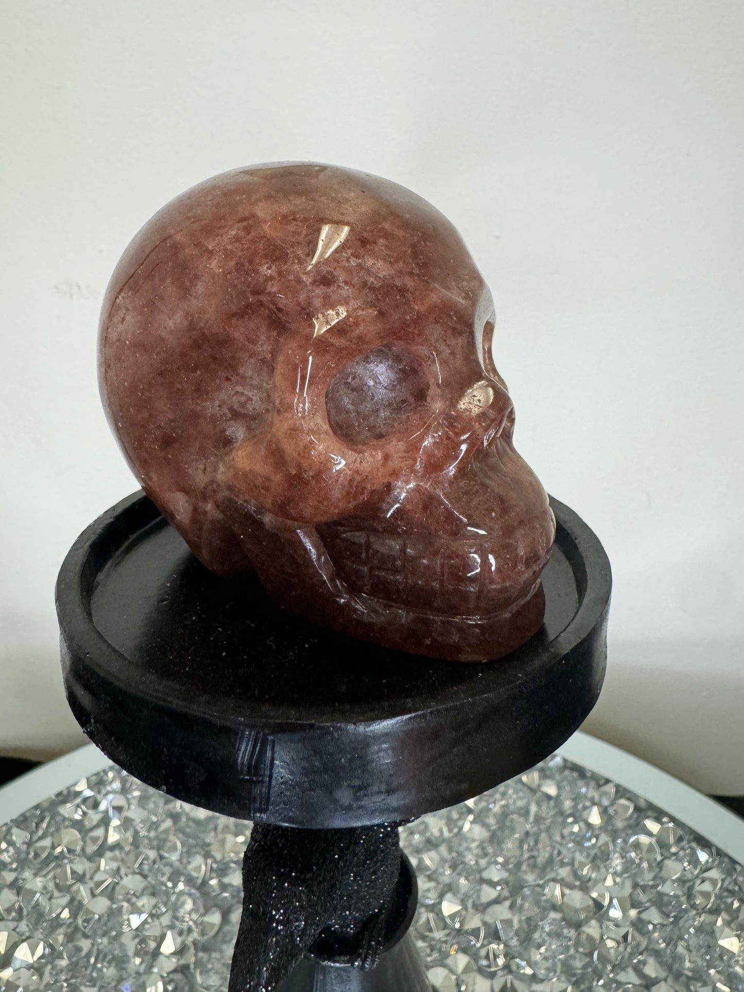 Strawberry Quartz skull