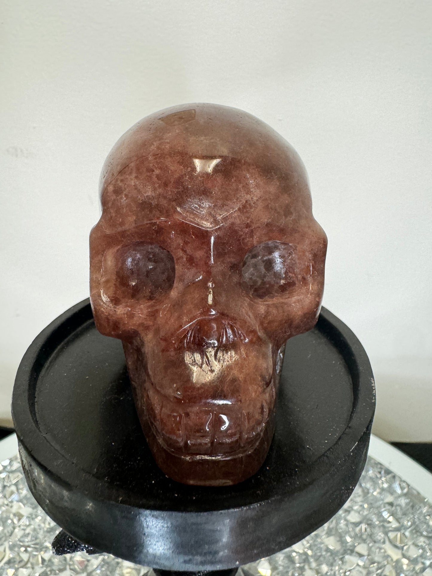 Strawberry Quartz skull