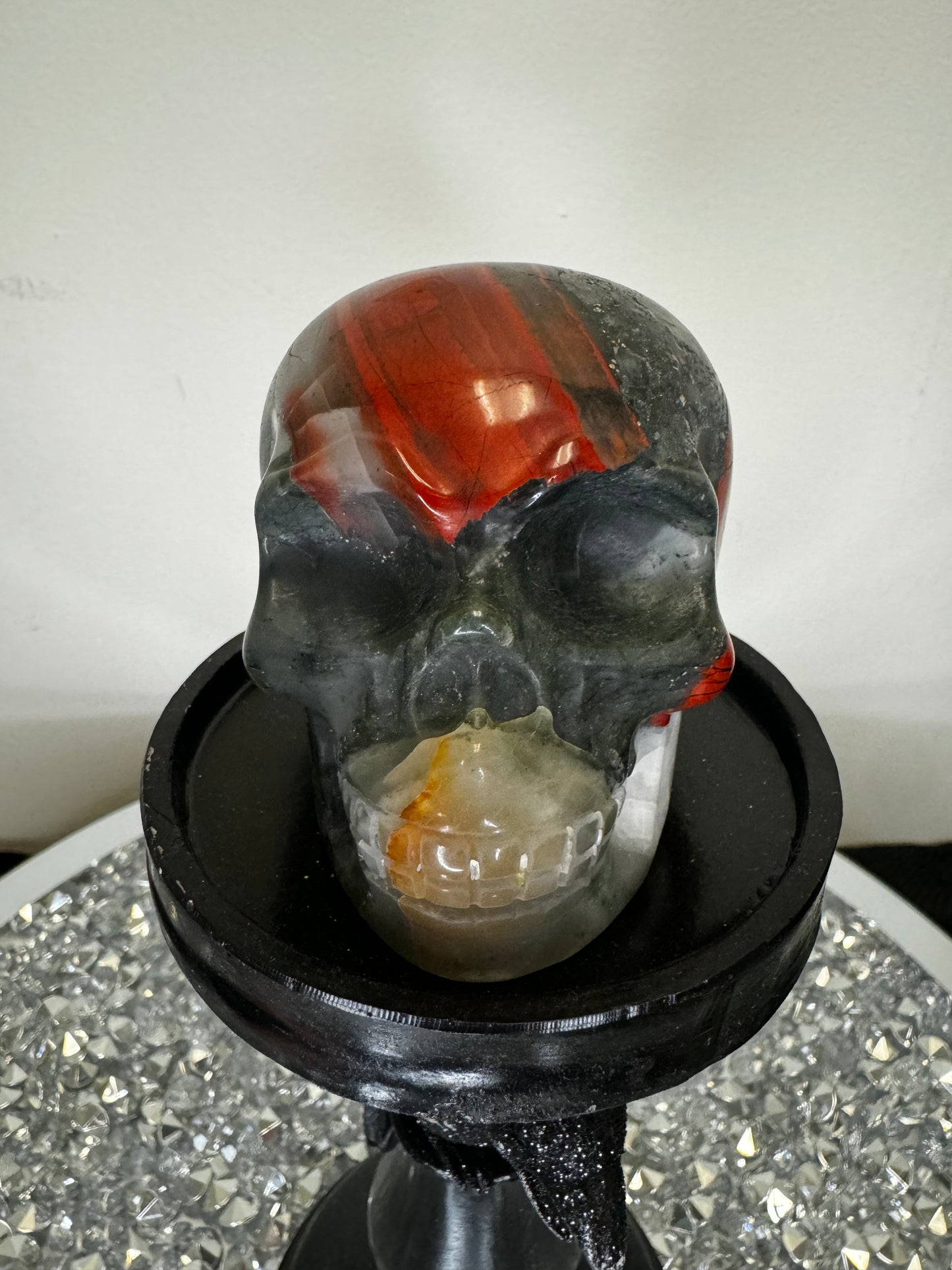Blood stone skull