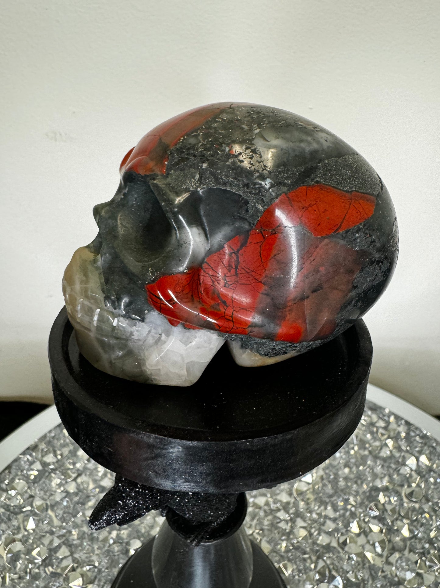 Blood stone skull