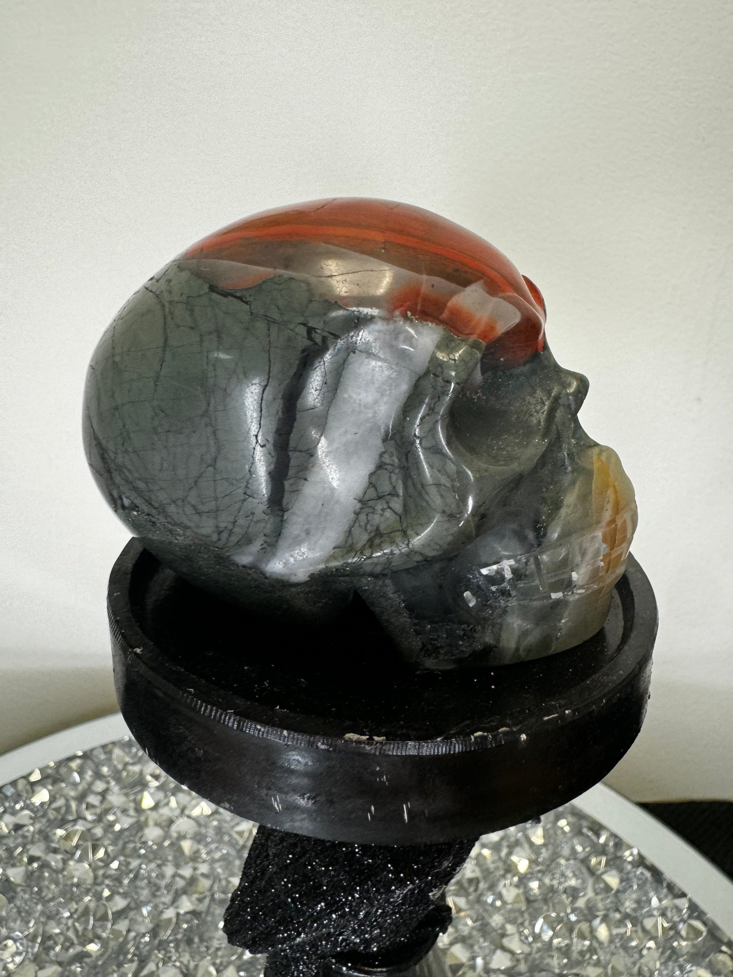 Blood stone skull