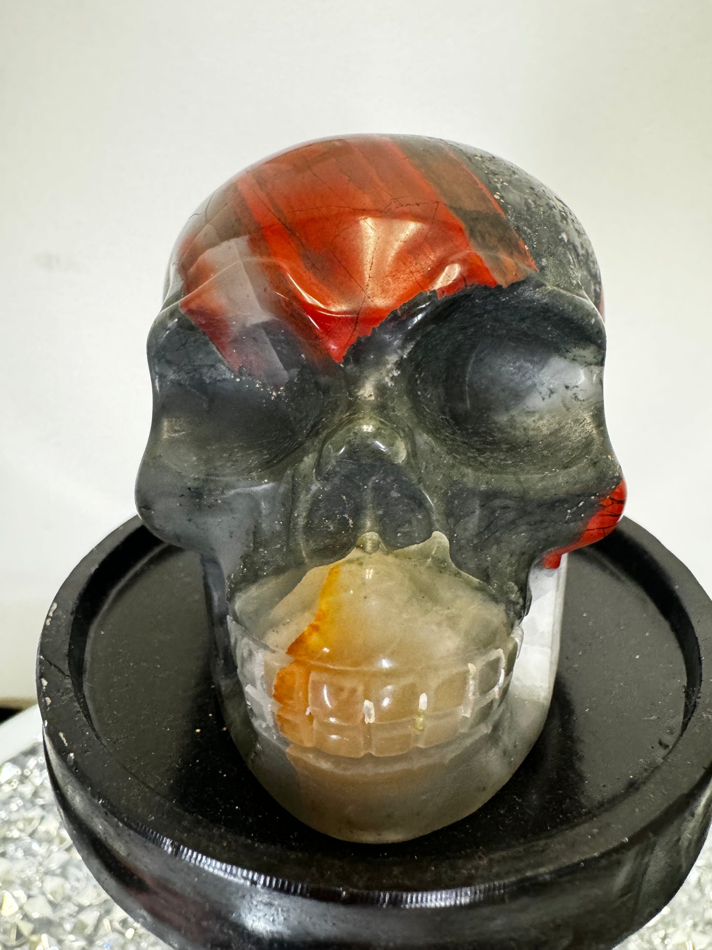 Blood stone skull