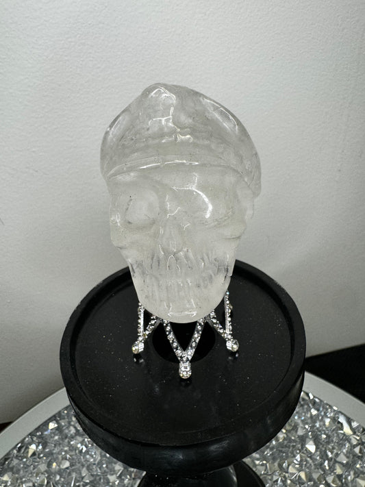Clear quartz captain skull