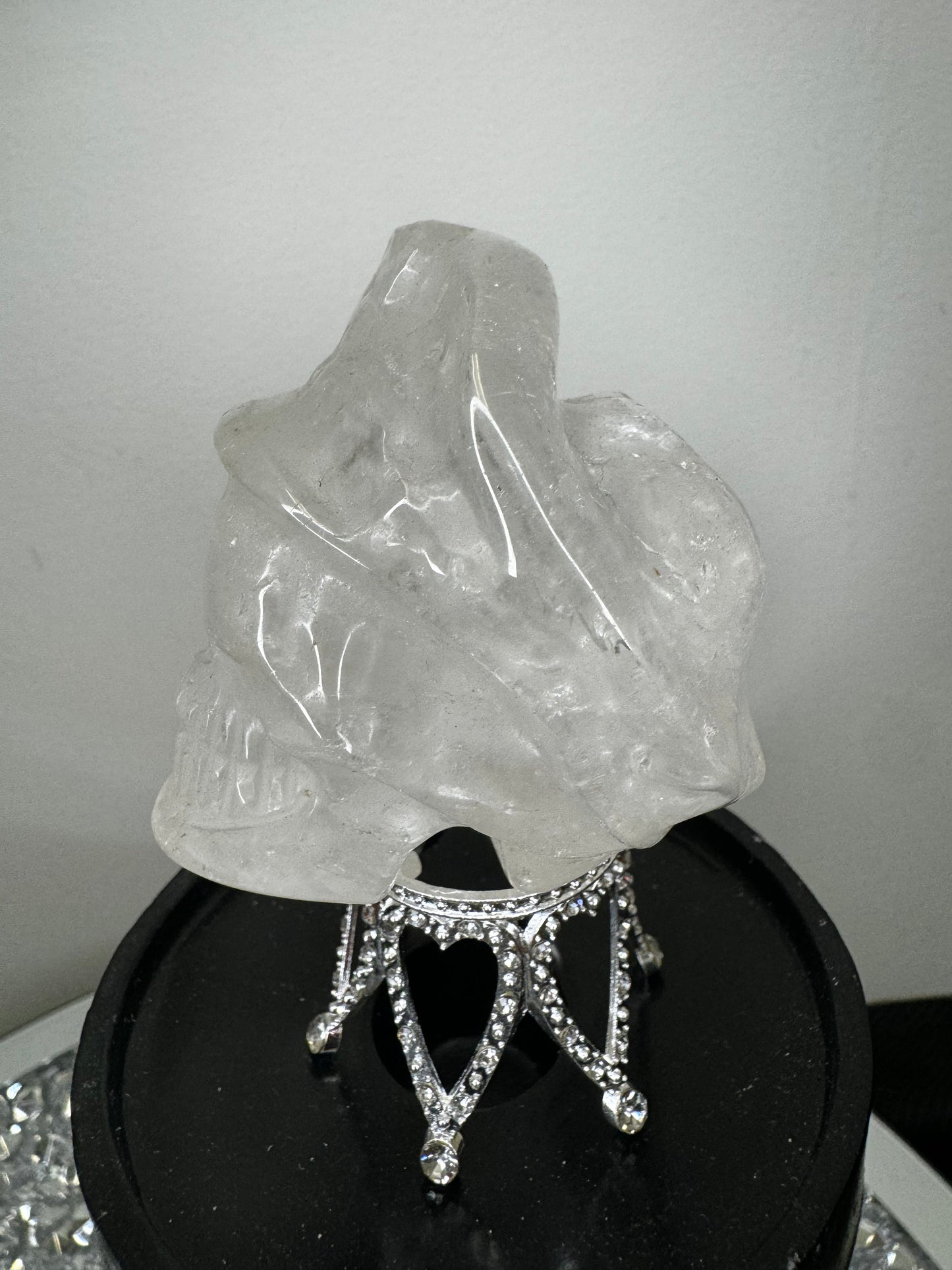 Clear quartz captain skull