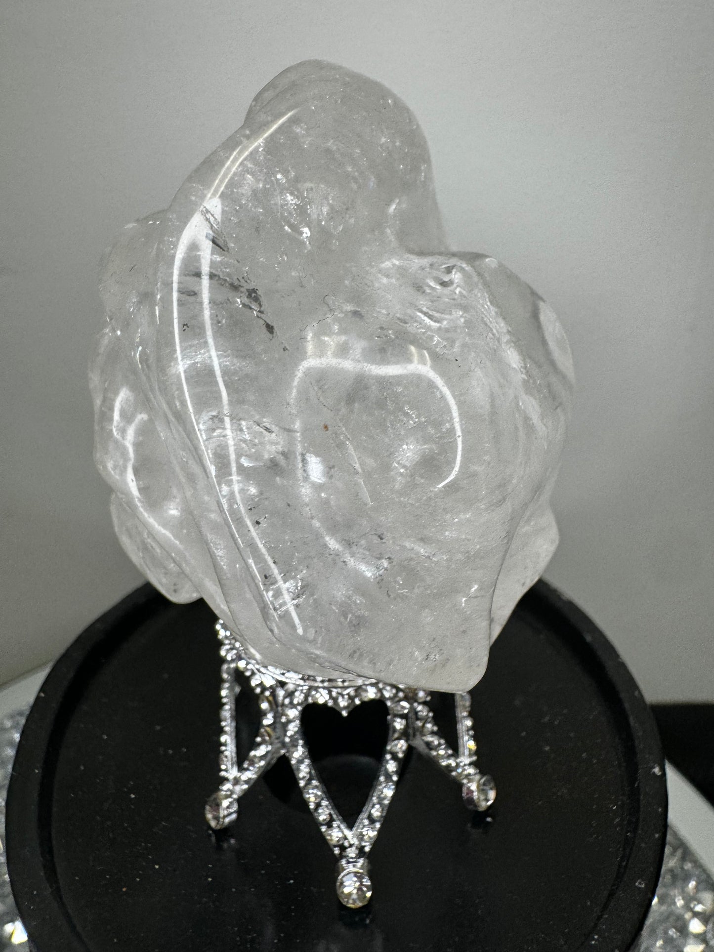 Clear quartz captain skull