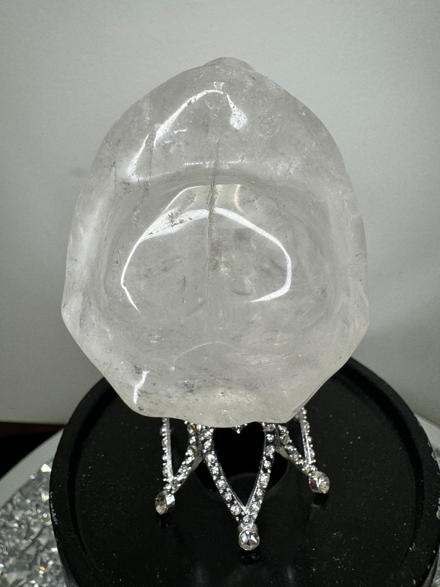Clear quartz captain skull