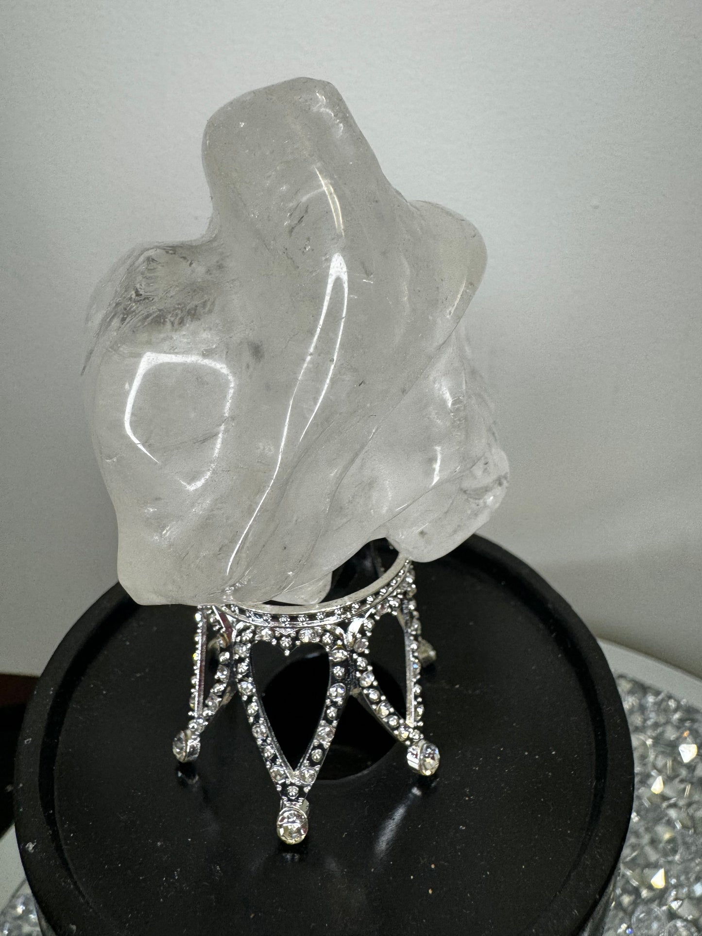 Clear quartz captain skull