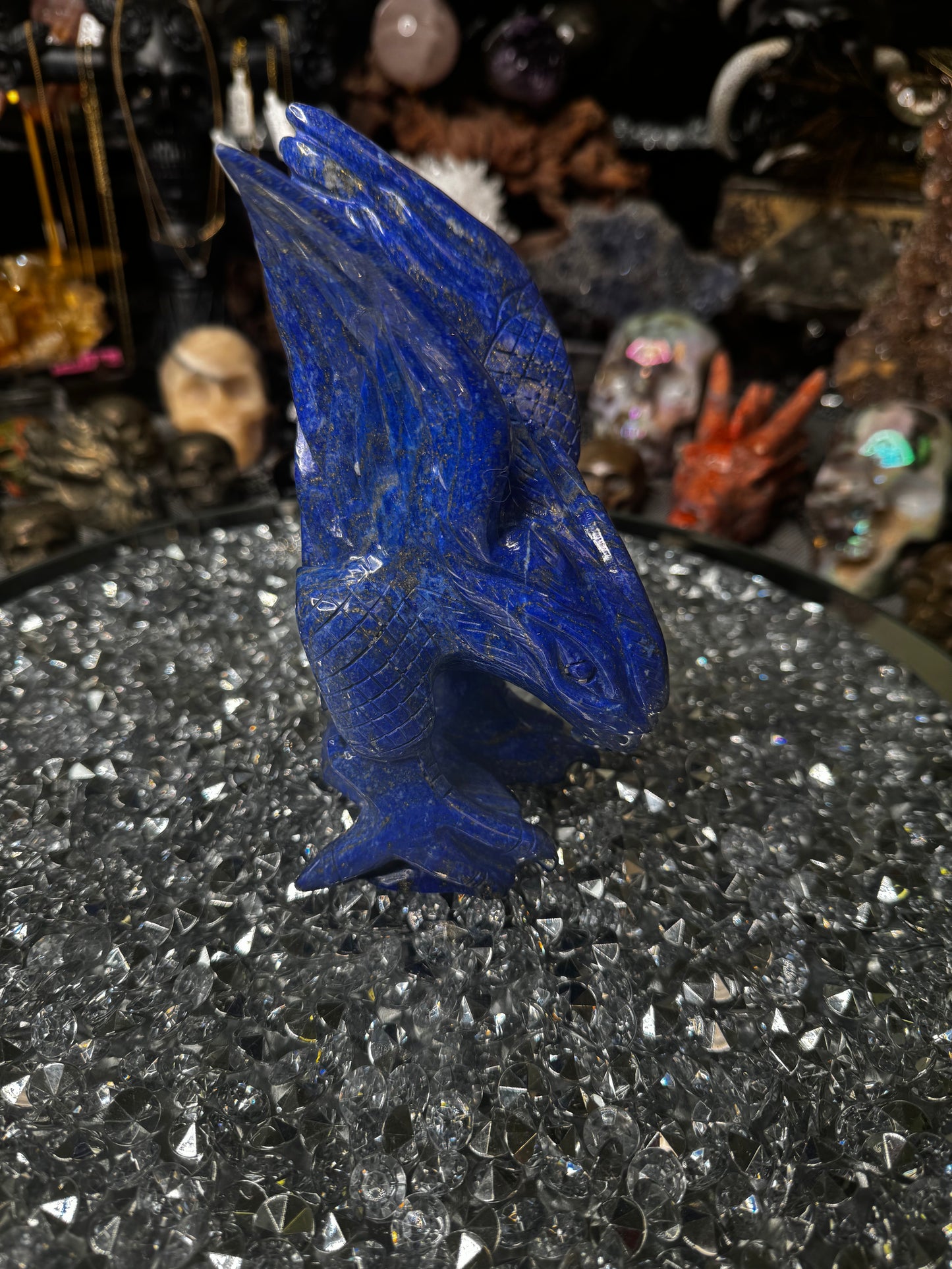 Lapis lazuli hawk