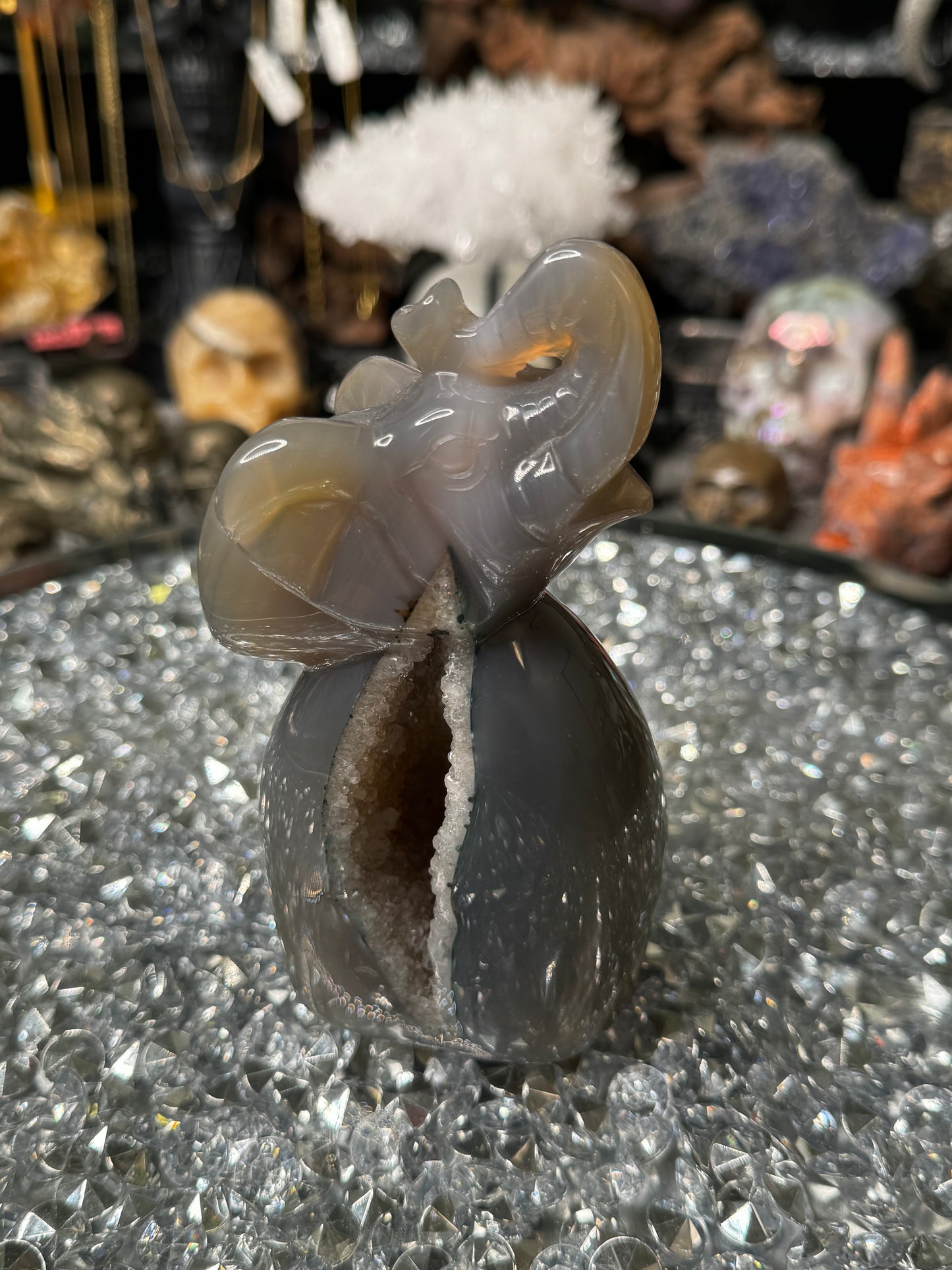 Druzy agate