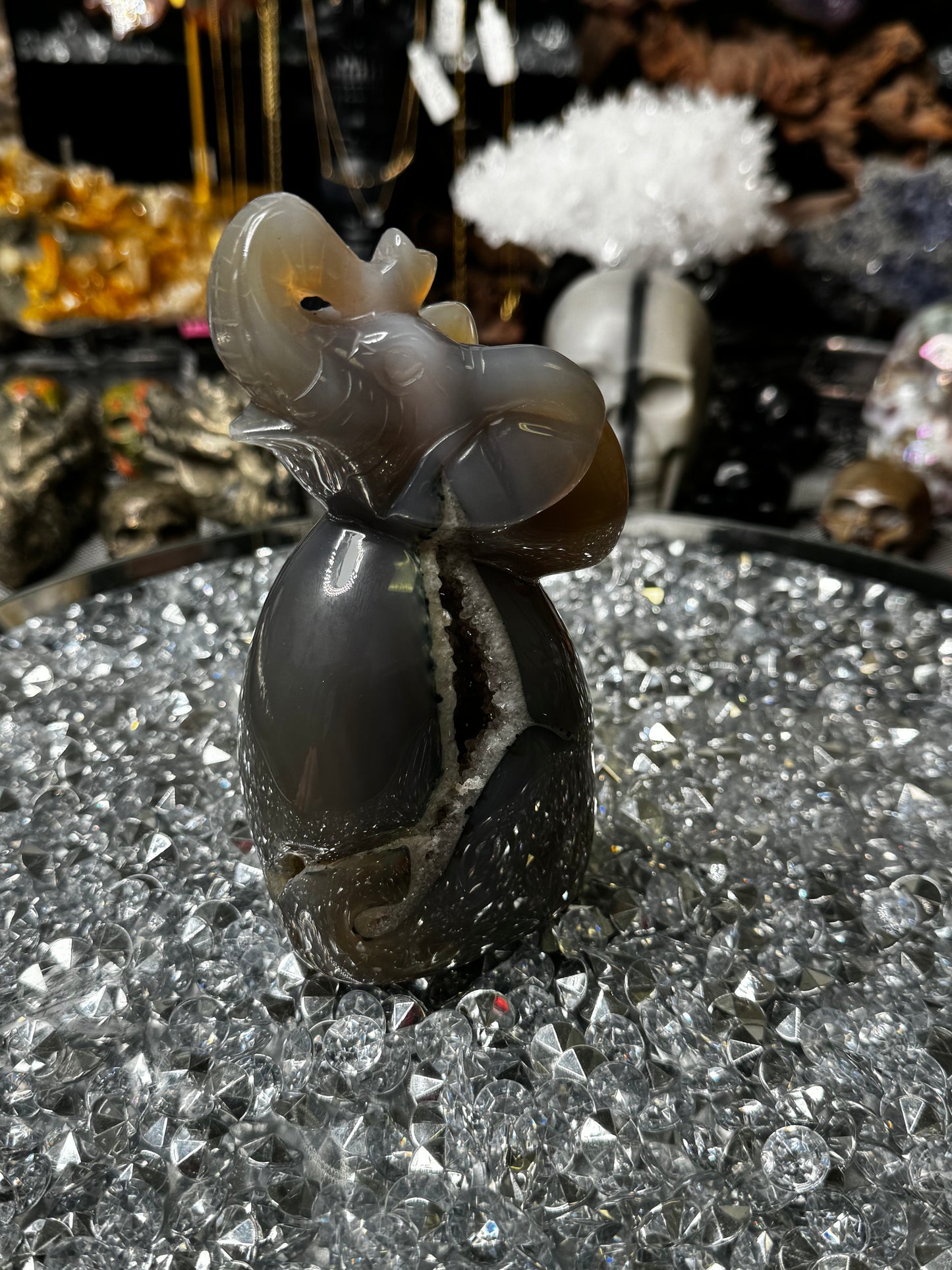 Druzy agate