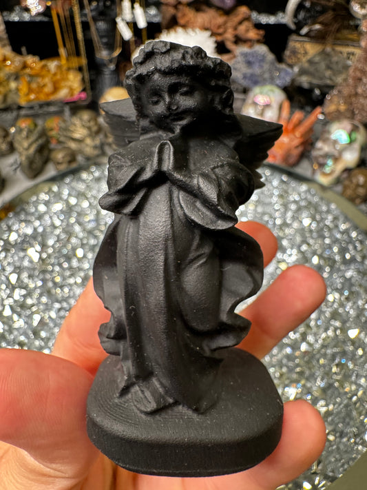 Black obsidian angel