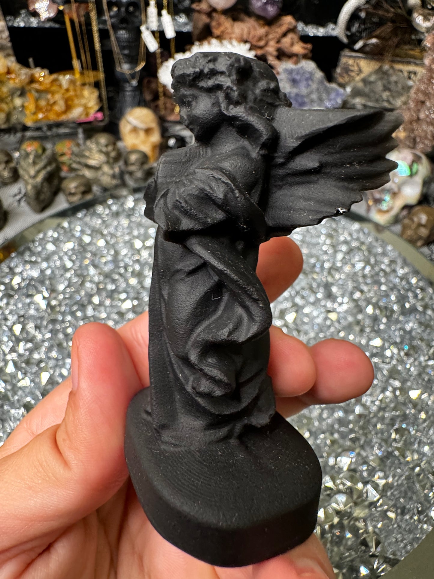 Black obsidian angel