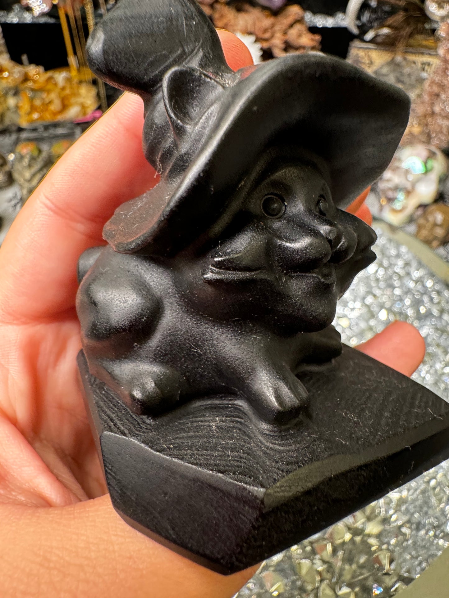 Black obsidian cat