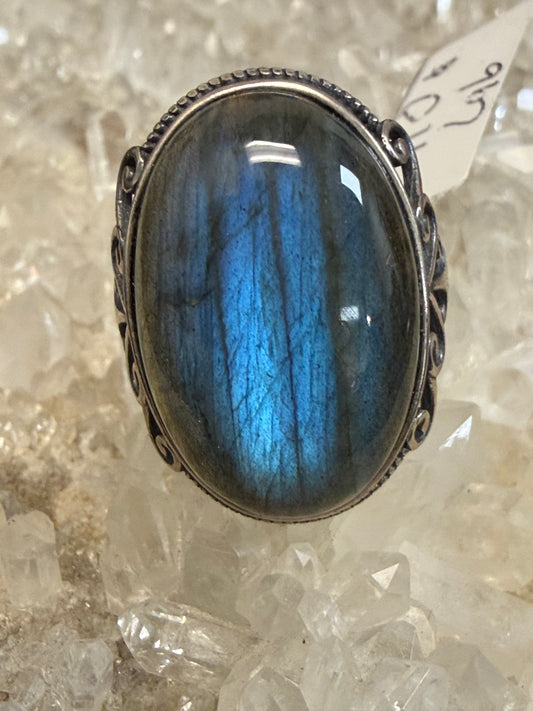 Labradorite Ring 925 Sterling Silver