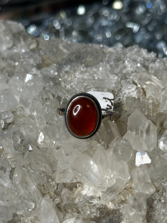 Garnet 925 sterling silver ring