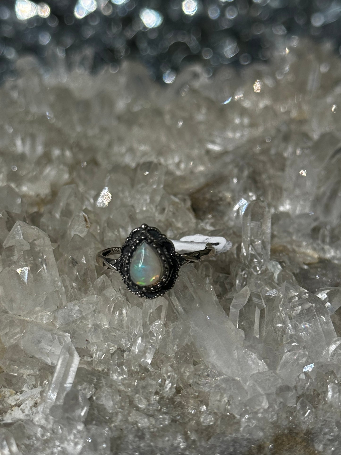 Opal 925 sterling silver ring