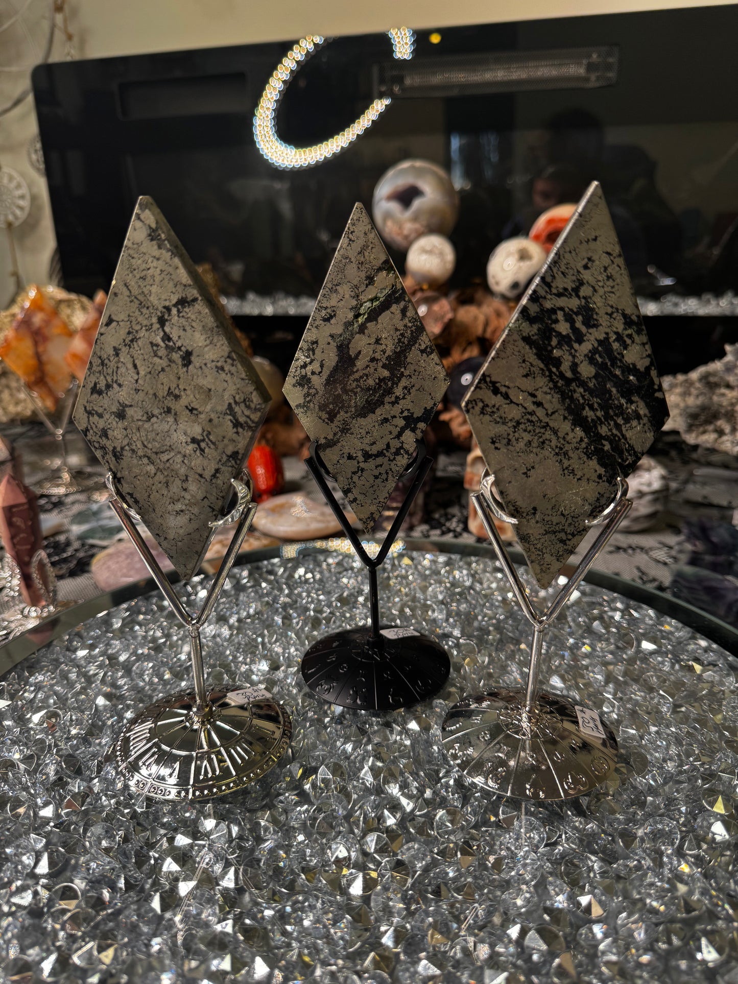 Pyrite Diamond With Stand