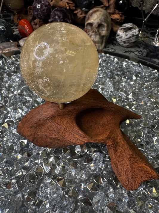 Honey Calcite Sphere