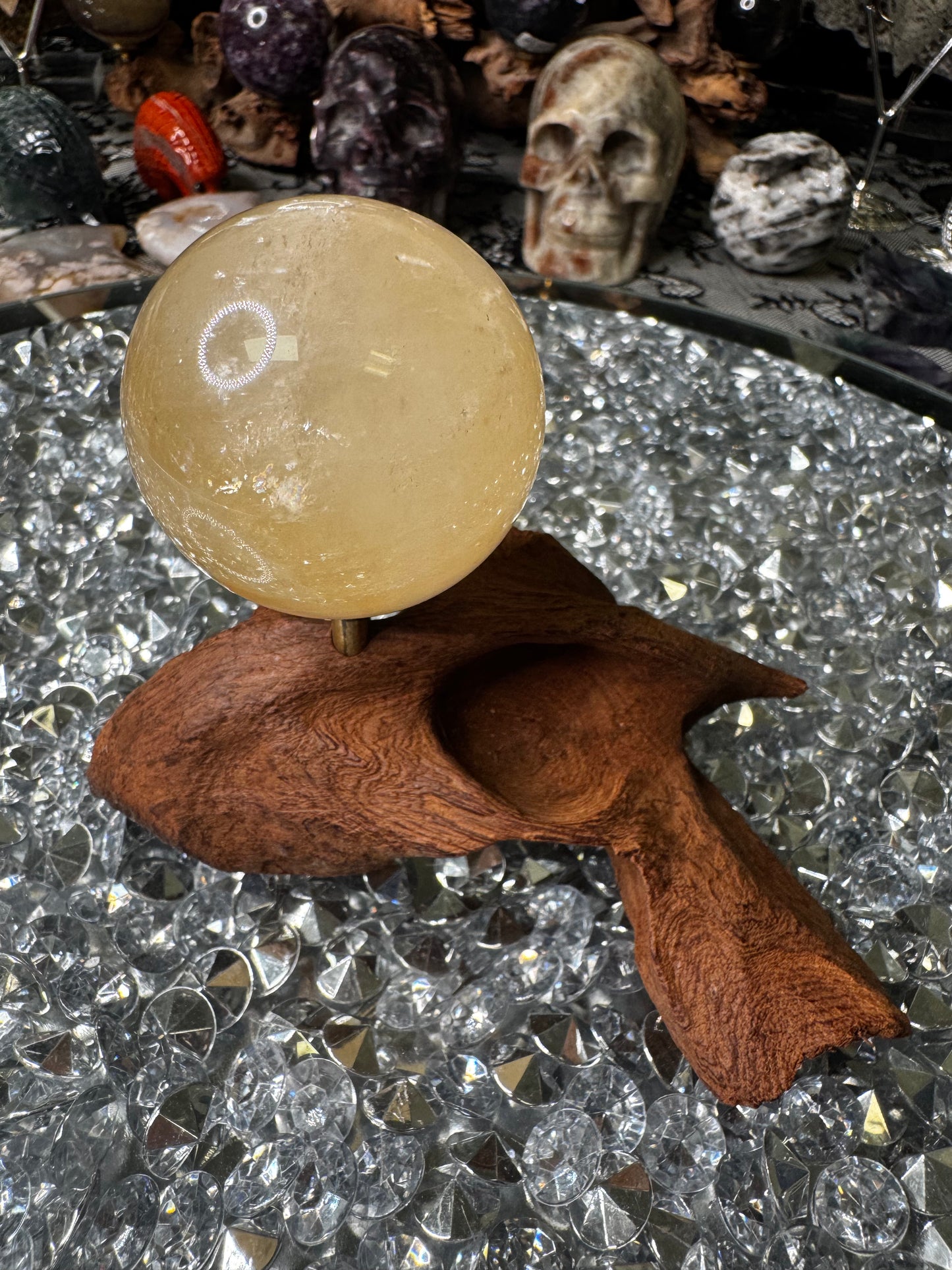 Honey Calcite Sphere