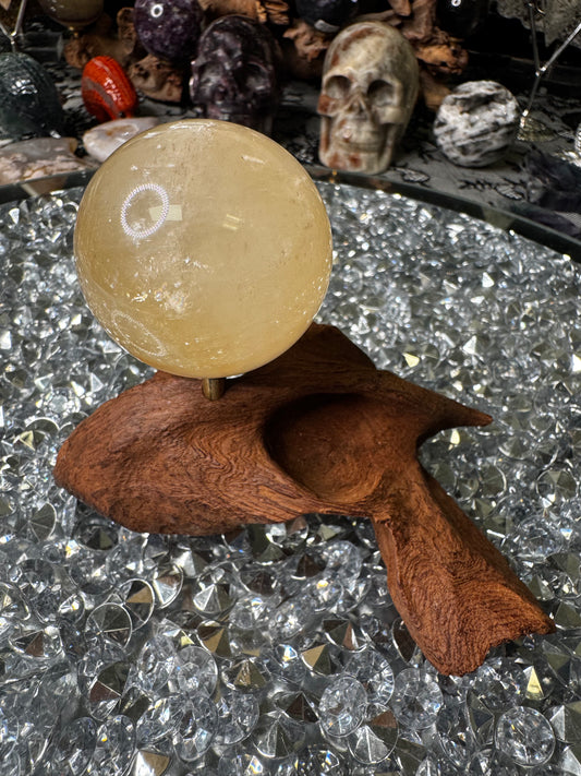 Honey Calcite Sphere