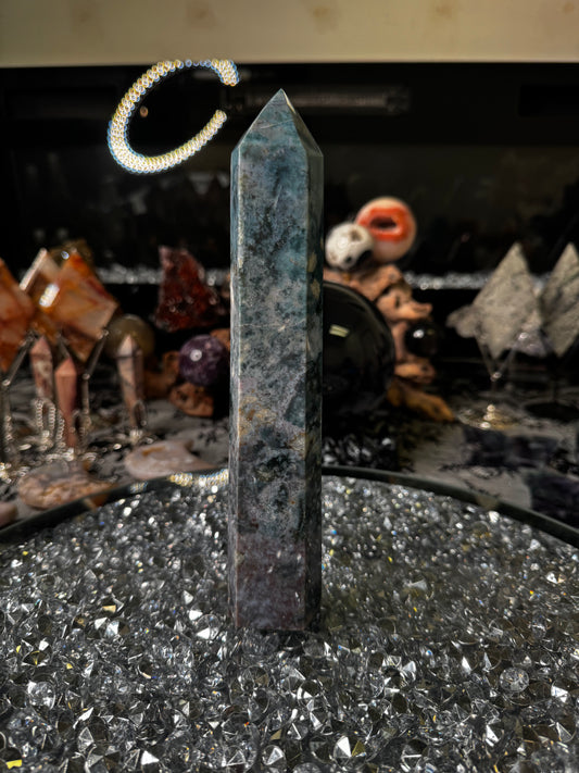 Colorful Moss Agate Tower