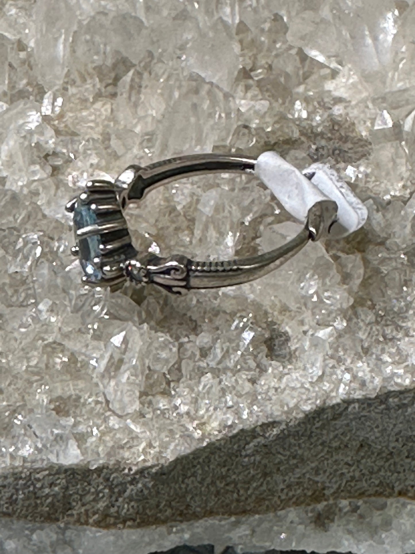 Aquamarine 925 Sterling Sliver Ring
