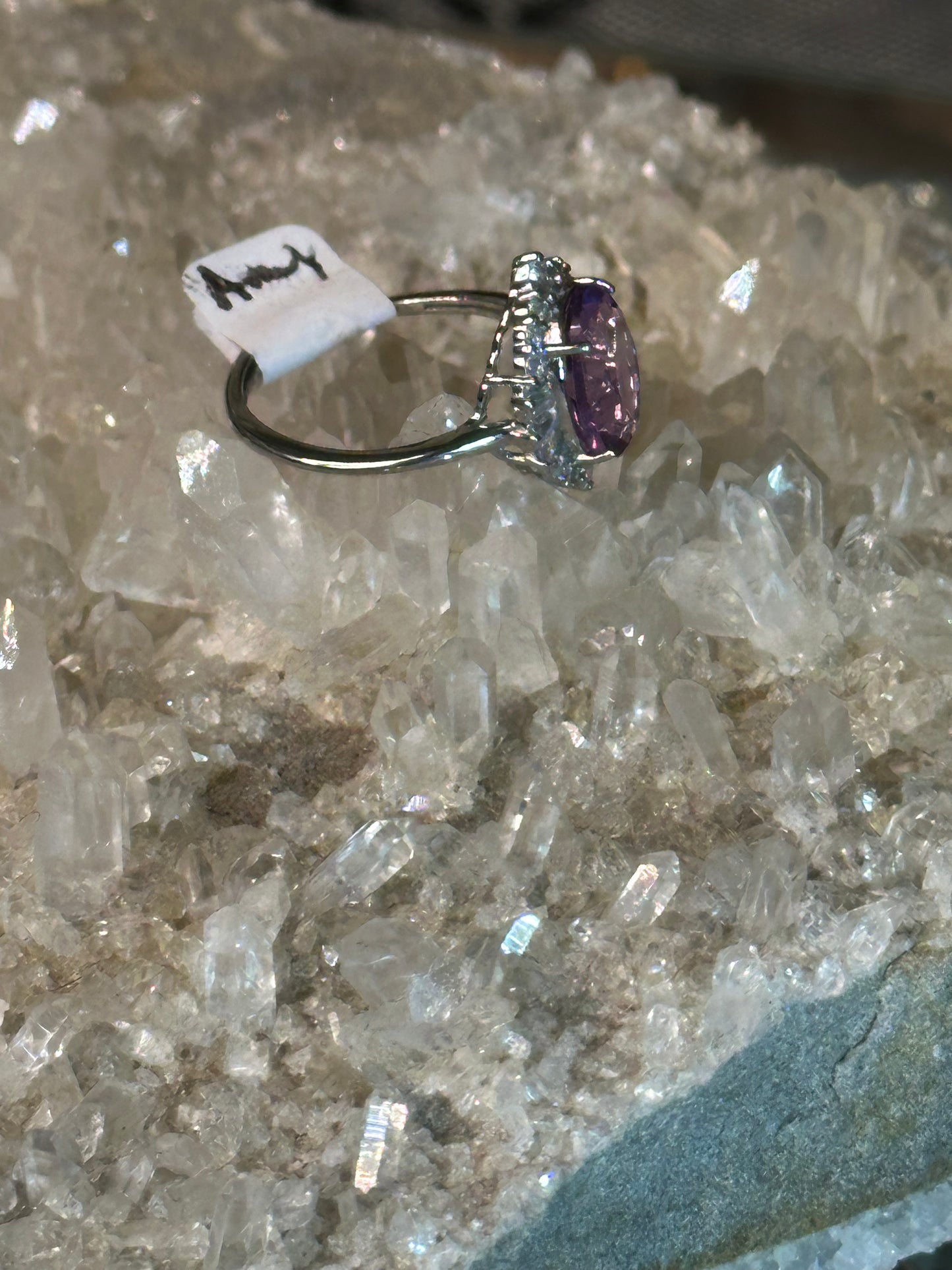 Amythest 925 sterling silver ring