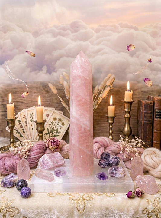 Rose quartz tower